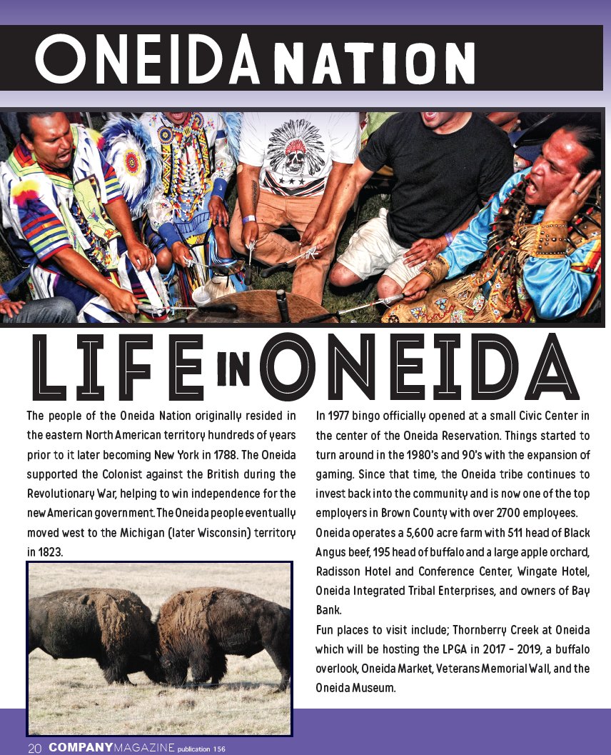 CompanyMag's tweet photo. The new publication of Company Magazine is officially out! @OneidaNationWI is this months cover! Message us if you want magazines! https://t.co/DDdlDrYMGs