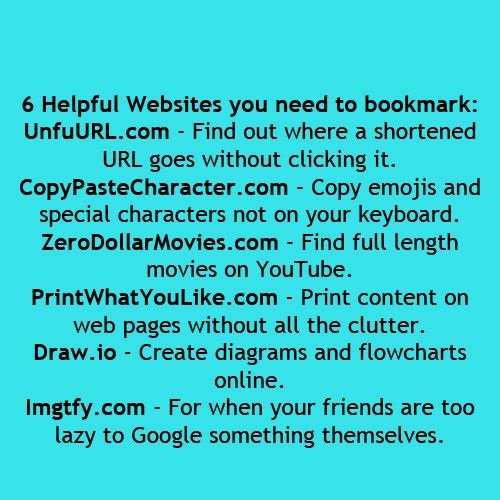 mcglobalmall's tweet photo. 6 Helpful Website You Need To Bookmark! https://t.co/VXAEREmsxX
