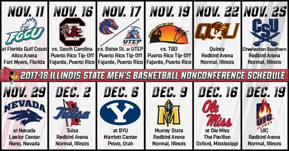 Mark your calendars! Here is the 2017-18 #REDBIRDhoops nonconference schedule!
🔗: bit.ly/2hnZygU