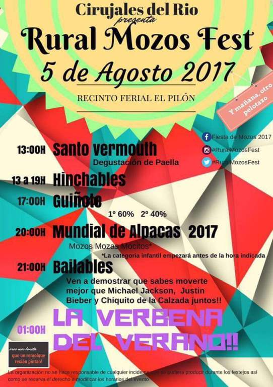 desdeSoria's tweet photo. El Rural Mozos Fest regresa este sábado a Cirujales del Río. https://t.co/m3ilXdgcFY https://t.co/4tvQEMyo3U