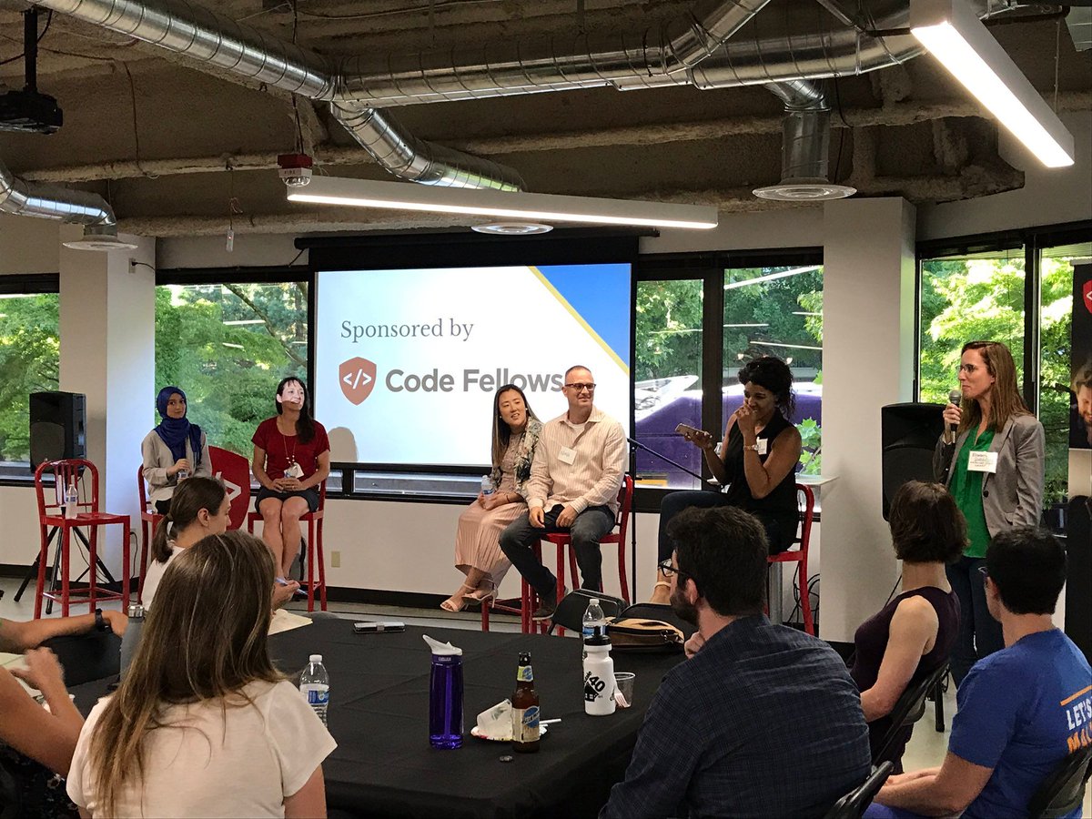 Successful event on being an #ally in the workplace last week. Thanks for joining us, and thanks to <a href="/codefellows/">Code Fellows</a> for your support!