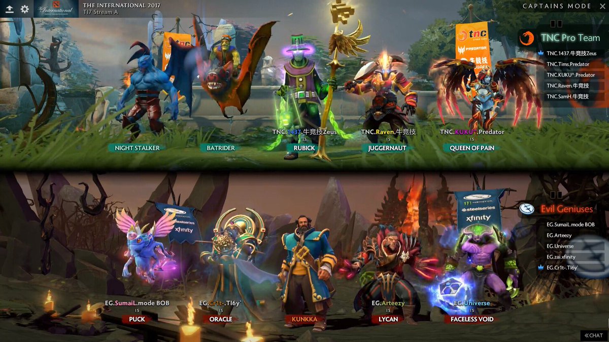 AcionArena's tweet photo. Its that time of the year again!

Game 1 @TNCProTeam vs @EvilGeniuses!

GL TNC. #TI7 https://t.co/hmA7ipXzbs