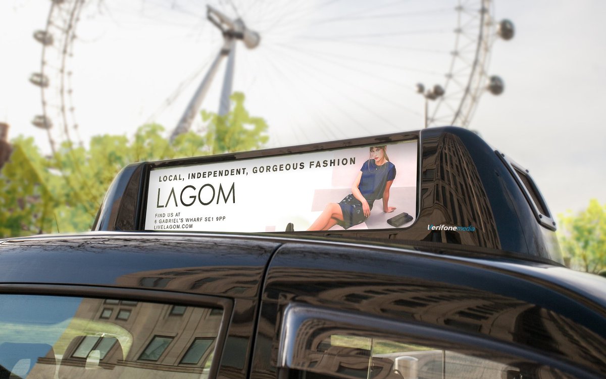 LiveLagom's tweet image. Have you spotted our #digitaltop taxi ad by @VerifoneMedia yet? Walk around #Waterloo and #SouthBank area to catch it. Share the pics!