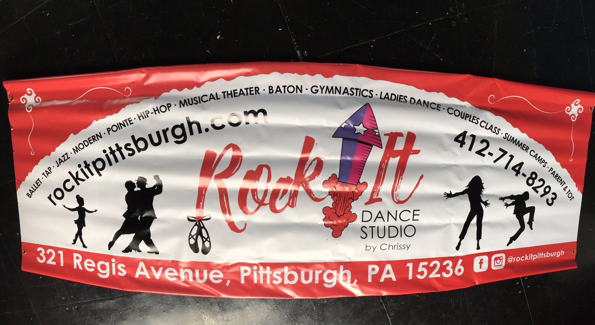 RustyDogStudio's tweet image. 3x8&apos; vinyl banner - hemmed with grommets and top/bottom pole sleeves. Produced in less than a week. #ShopPgh #PghMade #pghprinter #PrintShop