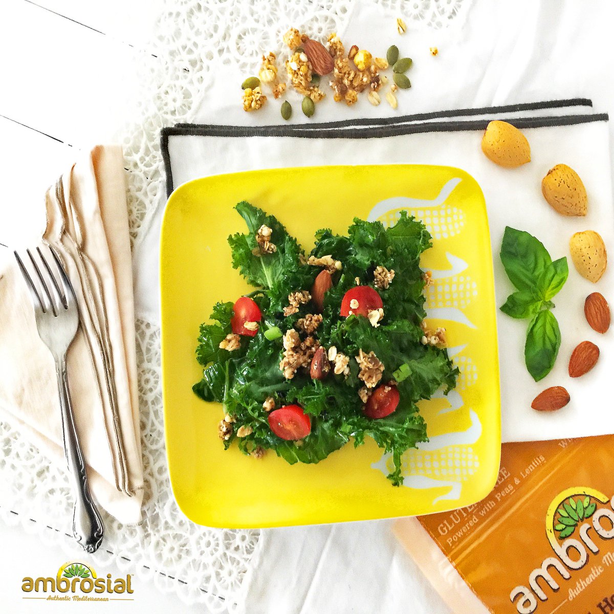 AmbrosialFoods's tweet photo. Elevate salad to awesome &amp; trim #EmptyCalories w/ Ambrosial #AncientGrains clusters on #sale now: #Buy1Get1Free https://t.co/qAXbZP3tpb. https://t.co/MpPlvcTgOe