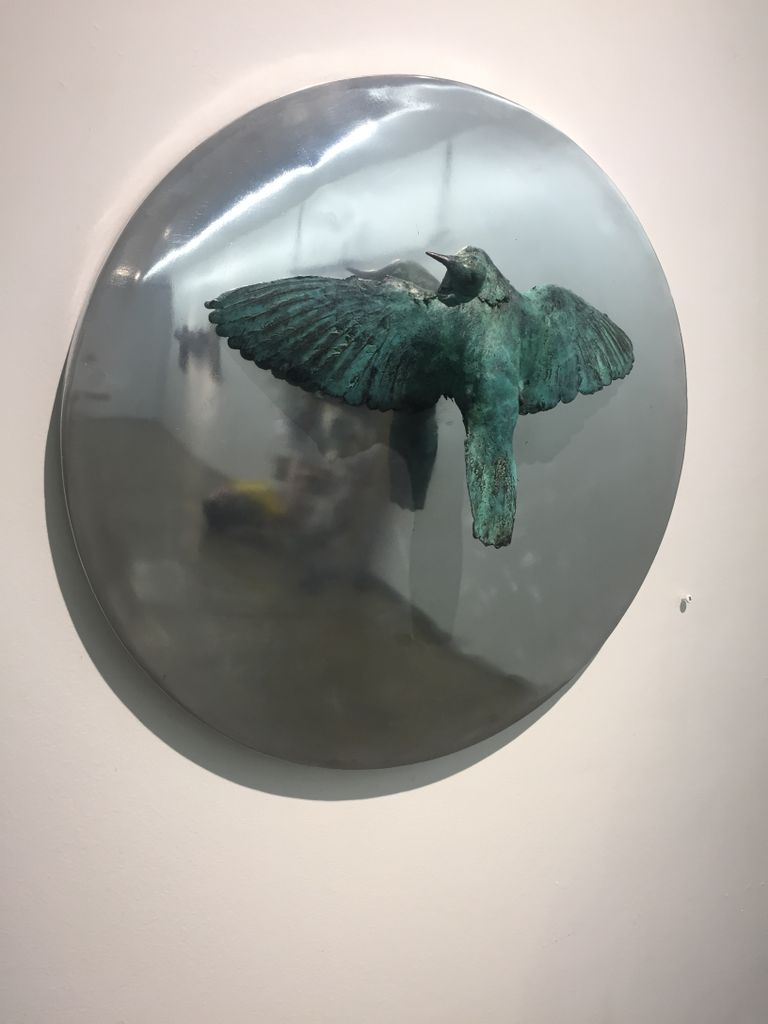 Elegy for Aleppo, Roger Colombik, Bronze, stainless steel, 18x18x6" for pricing and availability email art@artspace111.com