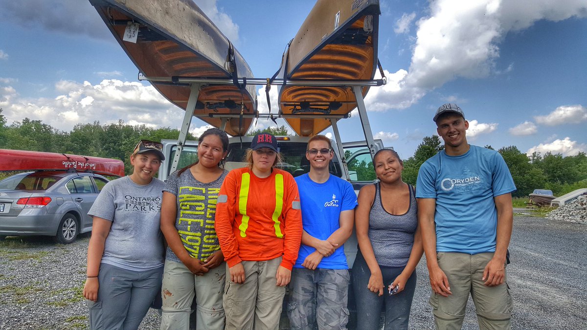 paddlepath's tweet photo. Thanks Atikokan Stewardship Youth Rangers for trail clearing on the Maukinak Trail with our intern for the day! @QueticoPP https://t.co/GwdXbZj1n6