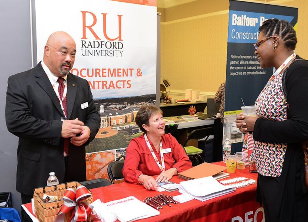 swamfest's tweet photo. Interested in doing business with @radfordu - Visit them at #SWaMfest Oct. 4 -5 in Newport News, VA. Register today: https://t.co/k1uONvJV3e https://t.co/brNXIrvjZI