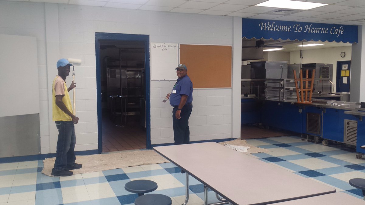 WCSnut's tweet photo. Reggie and Stanly busy in School Nutrition painting the cafeterias for the new year ! https://t.co/8Ie7RxYRoV