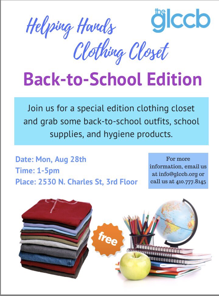 AlgebraProject's tweet photo. It's that time of year again! GLCCB is hosting a FREE Back-2-School drive! Be there or be squared! #noeducationnolife #back2school #glccb https://t.co/1pI2eqqG9f