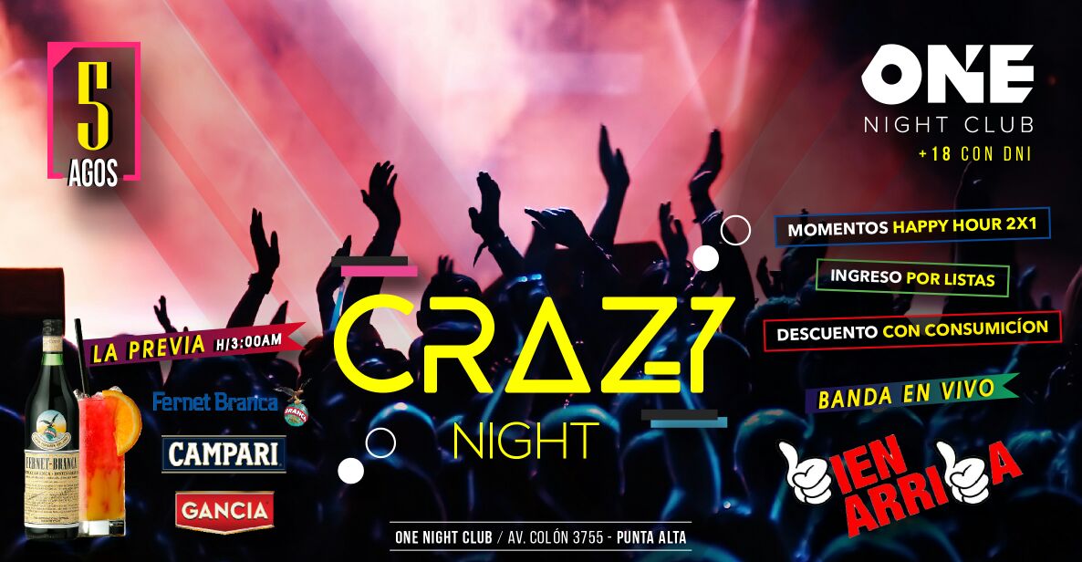 OneNightPa's tweet photo. Sábado CRAZY en One!!
Banda invitada: Bien Arriba!! https://t.co/v5PDbkyWuz
