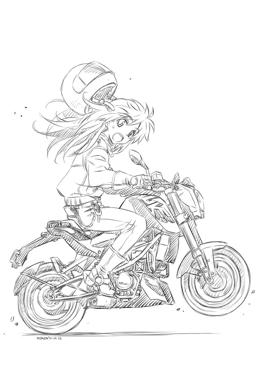 2011だけでバイク自転車オリ絵どんだけあんねん・・・みんなも若いうちにめんどくさいモノとか色々描いておこう。歳とってからその時身についたモノで結構樂できるヨ! 