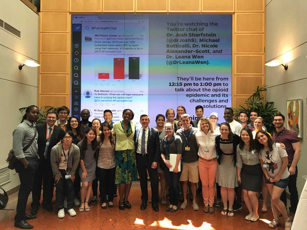 JohnsHopkinsSPH's tweet photo. Great turnout for today's #PubHealthChat with @BMore_Healthy, @drJoshS, @The_BMC, and @RIHEALTH! https://t.co/DkqzR7XSUN
