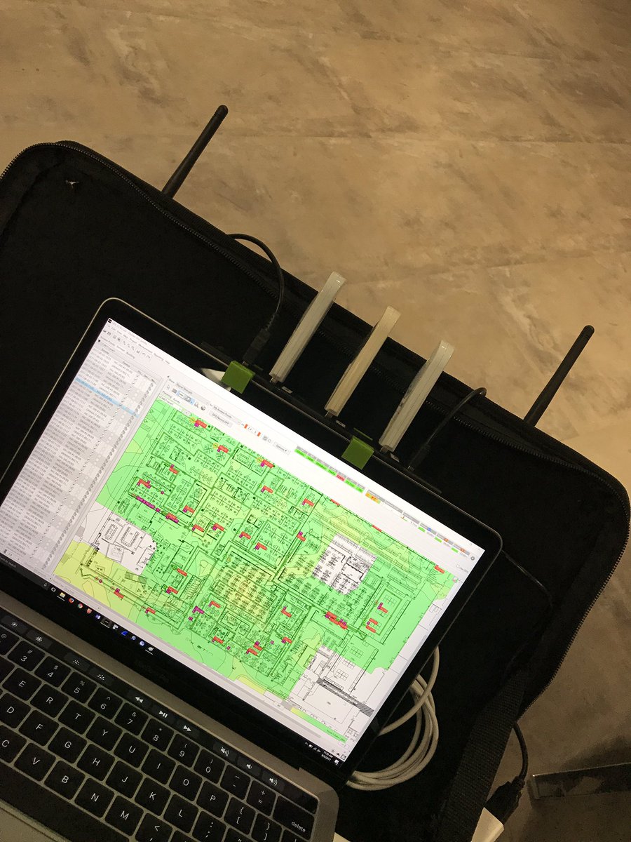 theITrebel's tweet photo. Rocking the @wirelesslanpros tray &amp; the @hubholster accessory today. Oh @ekahau &amp; @metageek wispy along for the ride as well! #wlansurvey https://t.co/z6RKKdKo4q