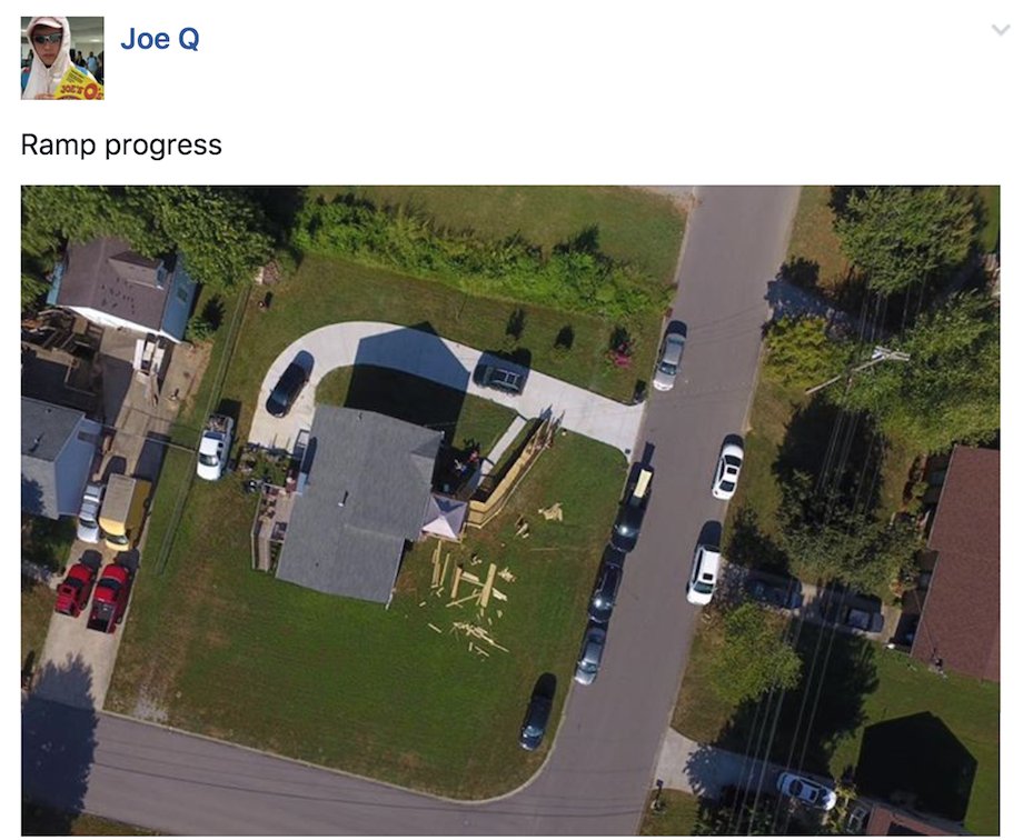 ChiveNation's tweet photo. Chivers really #RAKit for a local veteran in need of a wheelchair ramp. Way to go, @Chive_Clarks! (FULL STORY: https://t.co/Wt7OlfkDhw) https://t.co/5bMZciT2bD
