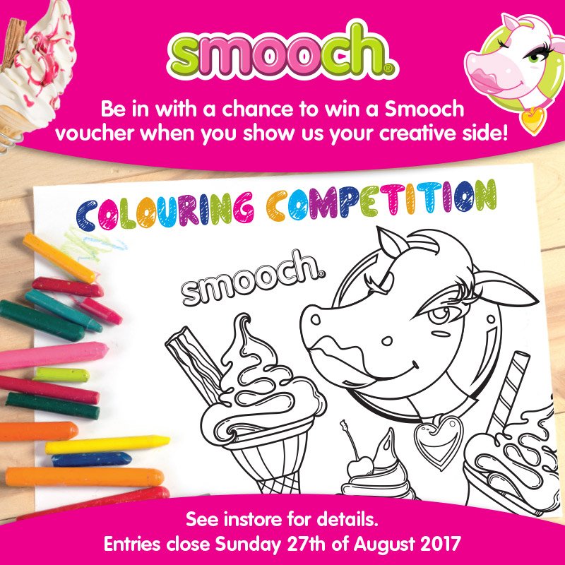 SmoochWithLola's tweet photo. Don't forget to enter Spar Garrycastle  Smooch colouring competition. 
Call in-store for more details....Lola x #mysmooch https://t.co/wE7KE1Q73K
