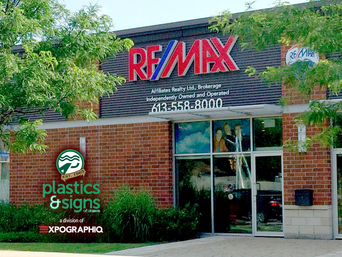 SignsofOttawa's tweet image. New internally lit channel letter #signage w custom cut-out acrylic letters - Remax - BGM Real Estate Team, #Ottawa plasticsofottawa.com