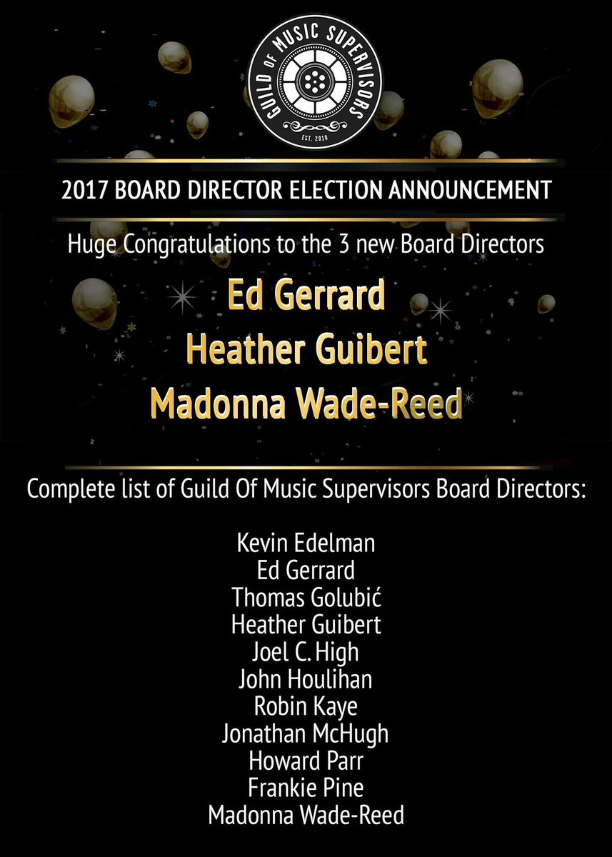 guildofmusic's tweet image. Congratulations to the New GMS Board Directors Ed Gerrard, Heather Guibert, &amp;amp; Madonna Wade-Reed!