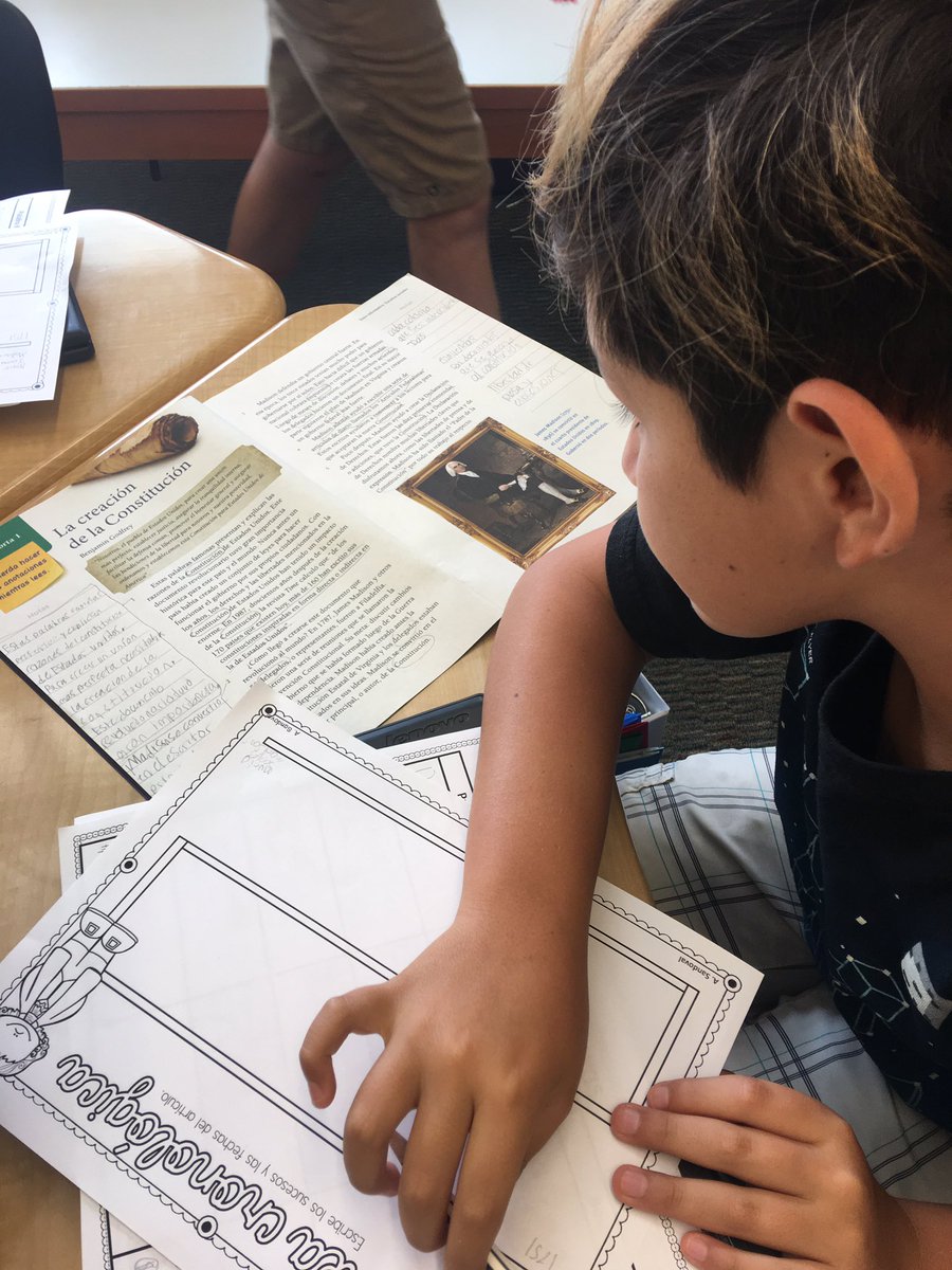 maestrasandoval's tweet photo. Chronological order. Look for textual evidence! #duallanguage #camlearns @BenchmarkEdu #5thgradedual https://t.co/luWFlhctUq