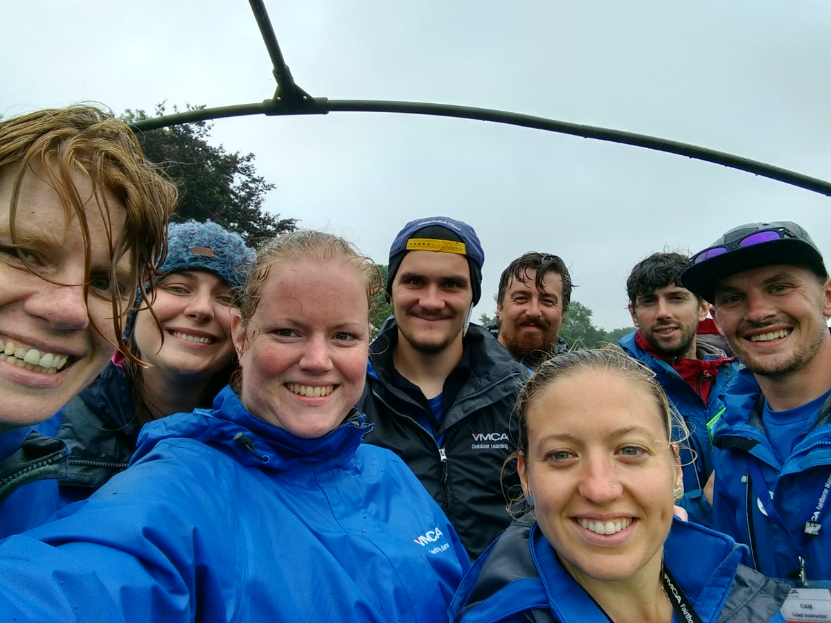 YMCAFairthorne's tweet photo. It's raining, but they're still smiling! Well done to our Daycamp team &amp; children after a tough weather day #summerholidays #teamwork https://t.co/KmFsblqiLt