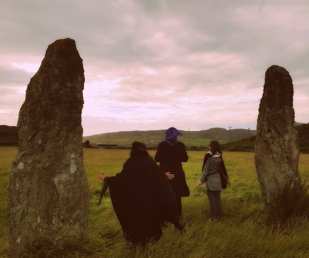 Visitors from the USA & Canada enjoying the treasures of the island. #ancient #anglesey #carumôn