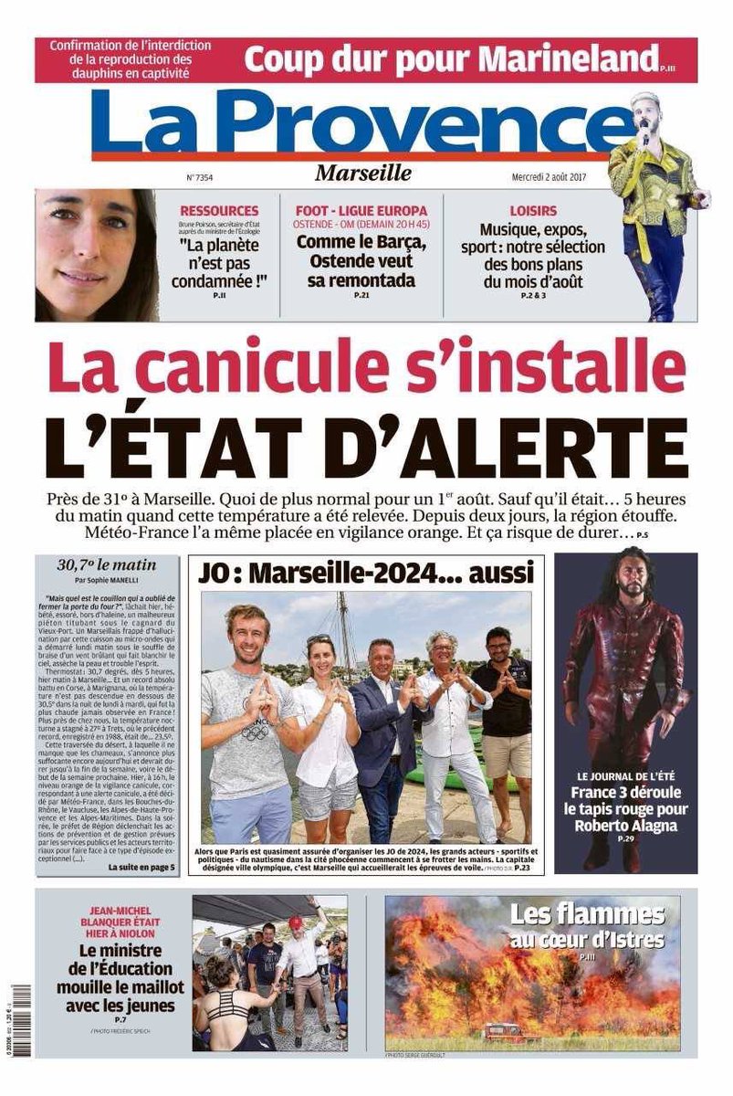 #marseilleavecparis2024 La 1 de la provence 02/08/2017