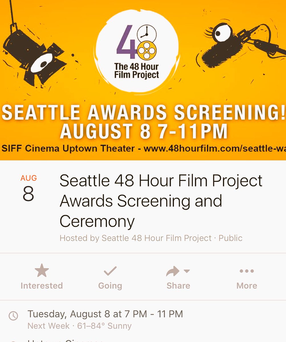 Btonskifilms's tweet photo. 7 day alert; @STIFFestival friends @seattle48hfp 's award screenings night REGππ»https://t.co/vYcCanjjCw #48hfp #seattle48hfp #48hourfilm https://t.co/khb7gZuDrt