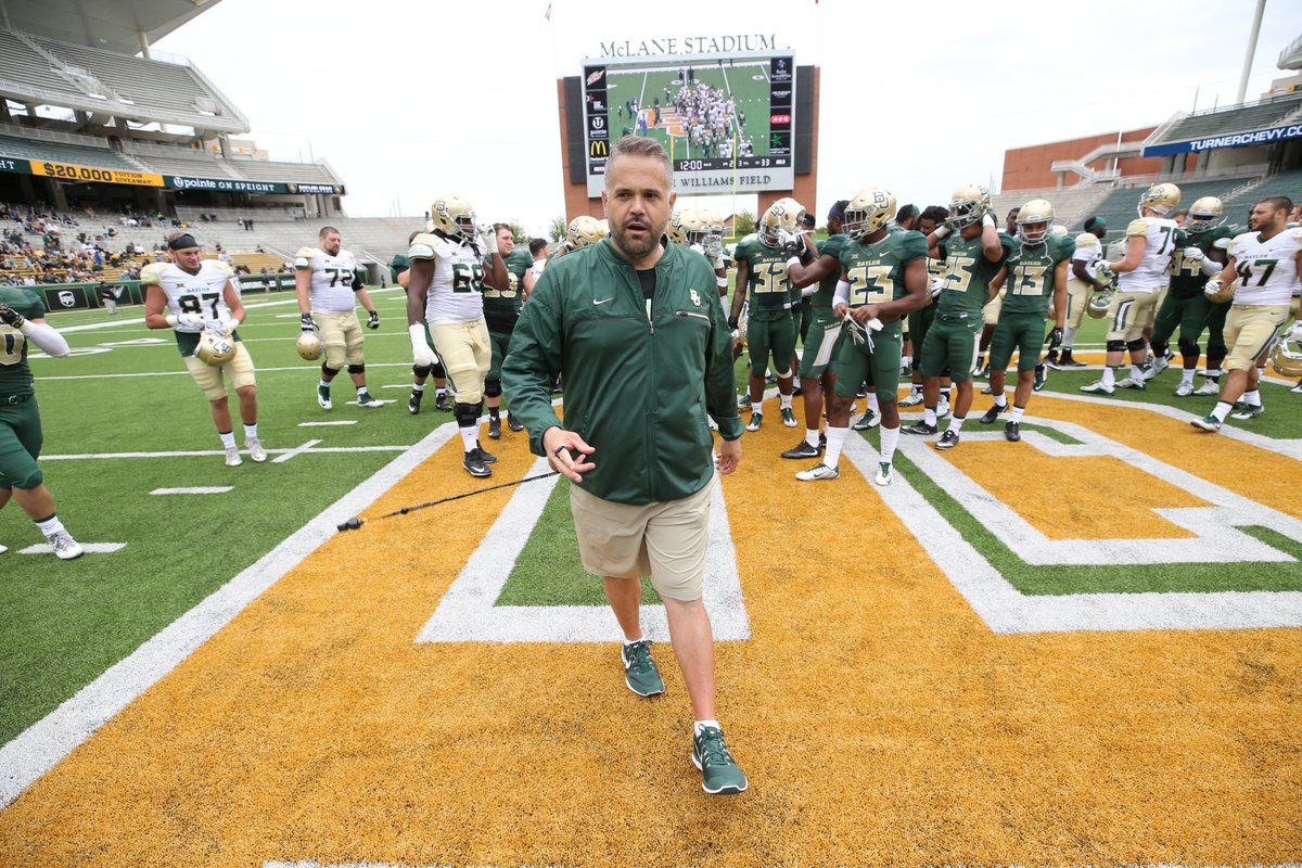 Baylor's tweet photo. One. Month. 🐻🏈 #SicEm https://t.co/dHSrHajM9B