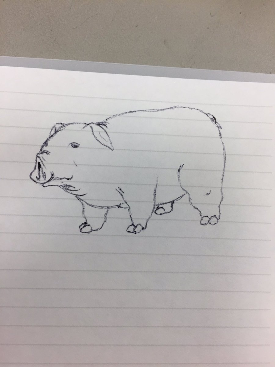 DastardlyFella's tweet photo. i ain't even work at giant anymore but i''m STILL doodlin' at work! #unstoppable
#itsAPig https://t.co/EW4PLjRD5Q
