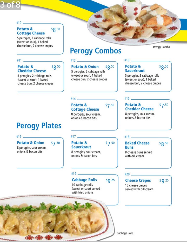 mykpy's tweet photo. Menu @ Uncle Ed's Ukrainian Restaurant @MundareSausage 
is like being at Baba's
#Borschsh
#Perohy
#Holubtsi
#Kubassa https://t.co/9F0yMGuJ8k