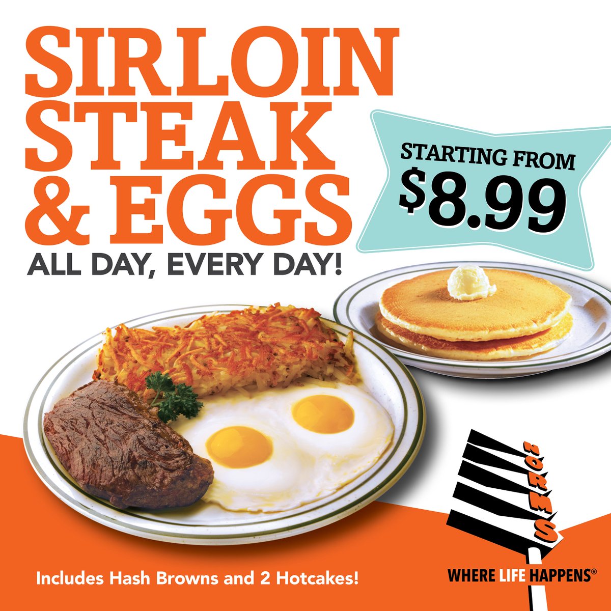 normsrestaurant's tweet photo. Only a few days left for NORMS Steak & Eggs special... Starting at ONLY $8.99. Don't miss out! #NORMSBreakfast #BestDealInTown #SteakandEggs https://t.co/4TTBl2v0Iq