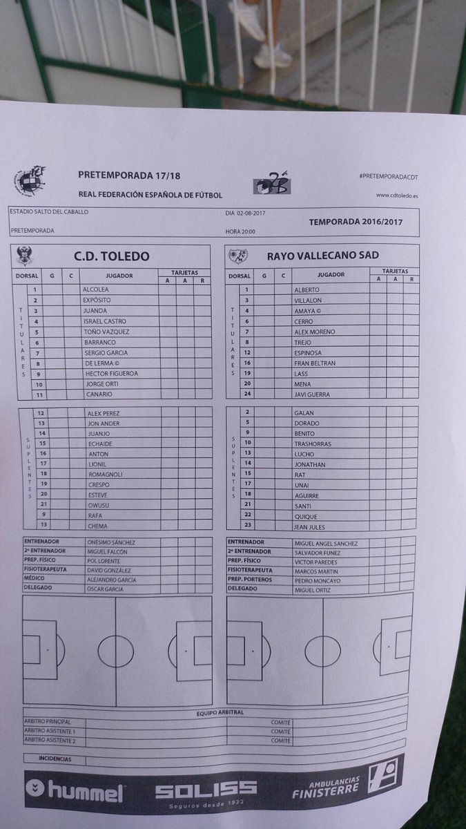 UnionRayo's tweet photo. Alineaciones oficiales Toledo - Rayo.
Unai López podría tener sus primeros minutos: https://t.co/xsjy6uVKyy