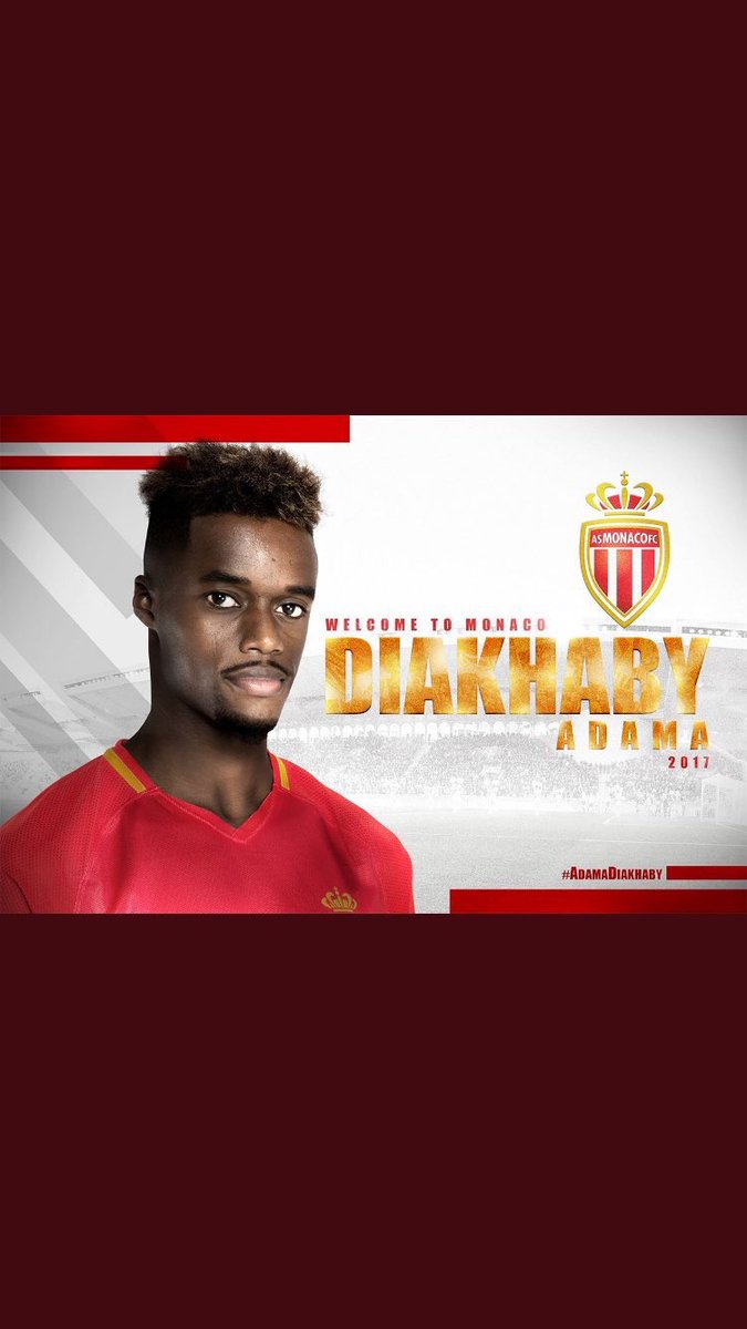 DiakhabyAdama's tweet photo. Je suis heureux de vous annoncer ma signature à l'@AS_Monaco jusqu'en 2022 
⚪️🔴 
#adamadiakhaby https://t.co/FSVpQdoSQw