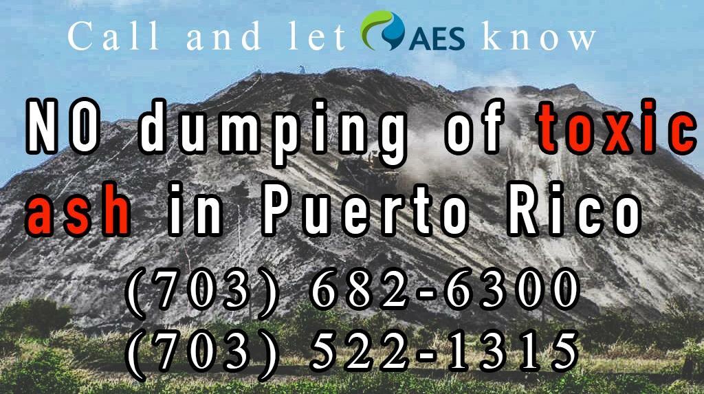 combodiaspora's tweet photo. We are against the production and dumping of toxic ash in #Peñuelas &amp;Puerto Rico
#NoALasCenizas @TheAESCorp @AESpuertorico @ricardorossello https://t.co/coqXDKKiN9