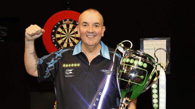 SkySportsDarts's tweet photo. Phil Taylor and Michael van Gerwen will resume their rivalry in September's Champions League of Darts: https://t.co/OvhEFypwP3 https://t.co/WOdTWjZmxb