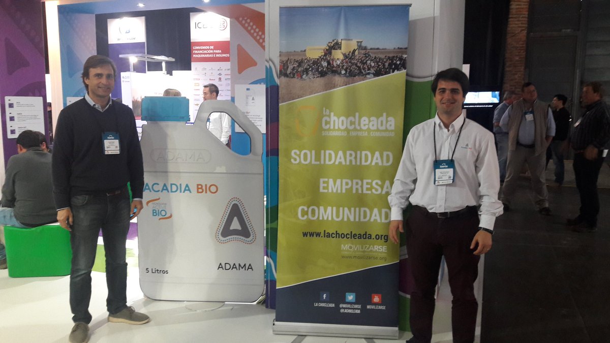 Con nuestros amigos de <a href="/AdamaArgentina/">Adama Argentina</a> juntos en <a href="/aapresid/">Aapresid</a> 
Gracias por #serparte !! <a href="/LaCHOCLEADA/">LA CHOCLEADA</a> #valoresquealimentan