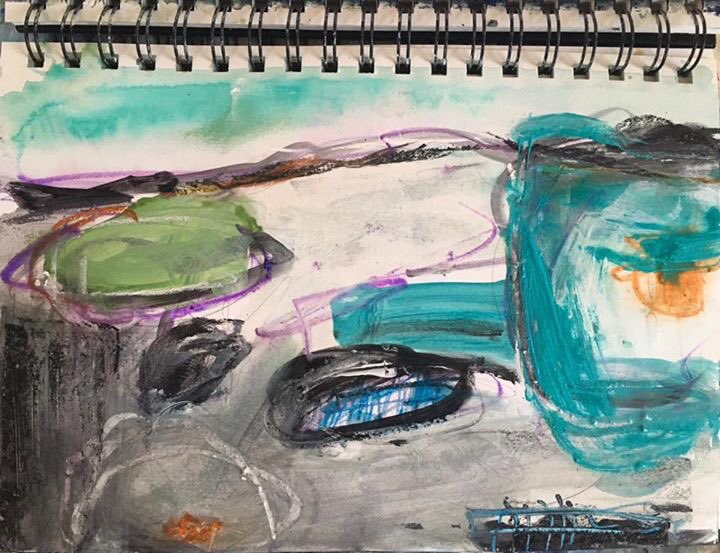 marks_lucy's tweet photo. Sketches of Bury Hill with the rain approaching fast over the Downs from the Sea. Fav place. #waterbasedmedia #arundel #sketches https://t.co/vizPgUa4Rp