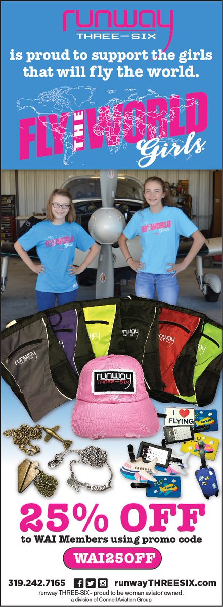 Runway_ThreeSix's tweet photo. As a woman aviator owned company, we work to inspire young girls to consider pursuing careers in #aviation and #aerospace. @WomenInAviation https://t.co/yIlH6VO5kn