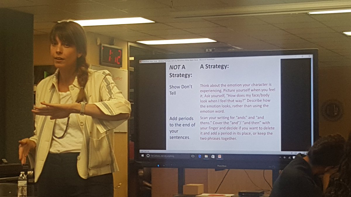 Show dont tell... awesome writing strategy #Bellapalooza17