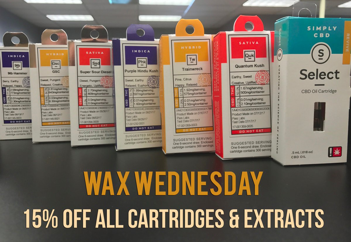 AscendPDX's tweet photo. #Wax #Wednesday today! We're open from 10am-8pm. #Ascend 13836 NE Sandy Blvd. 97230. #Select #Alpine #GreenDragon #ClayWolf https://t.co/rPiH7ZDdiR
