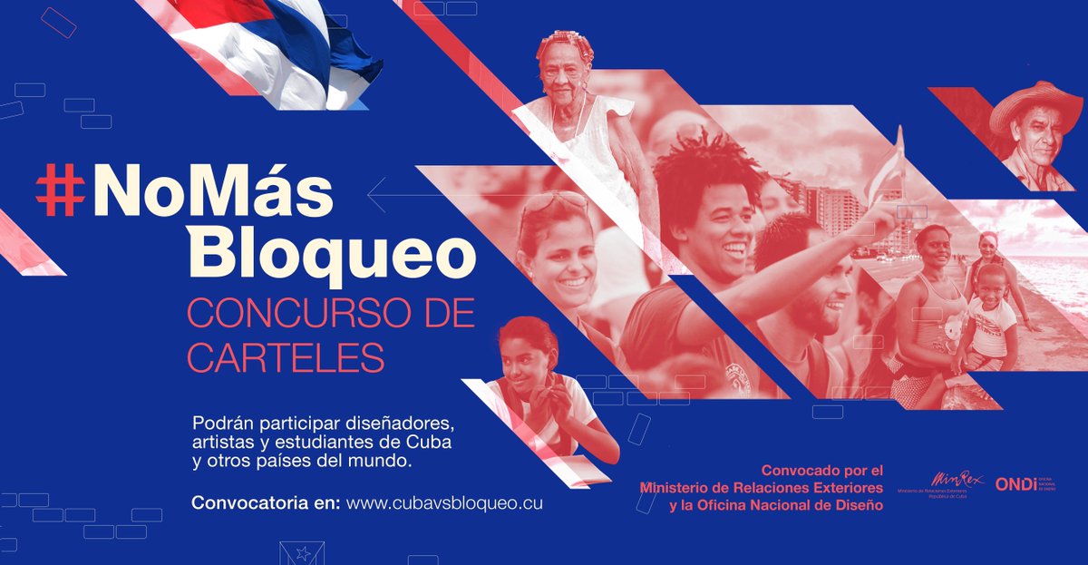 cubavsbloqueo's tweet photo. Concurso pretende fomentar el acompañamiento del diseño y las artes gráficas al reclamo de #Cuba y del mundo contra el bloqueo #NoMásBloqueo https://t.co/Eciq7ijbKt