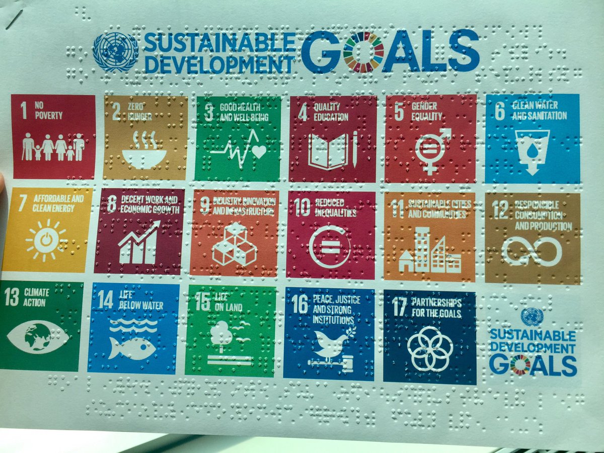 GlobalGoalsUN's tweet photo. The #GlobalGoals are meant to leave no one behind -- including the visually impaired. Check out this pic of an English Braille translation! https://t.co/8jGlgTyyuP