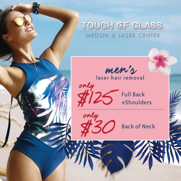 TouchofClassSpa's tweet image. Lose the hair, lose the worries. Check out our deals for men's and women's #laserhairremoval treatments! Call 818-502-3636 for your appt.