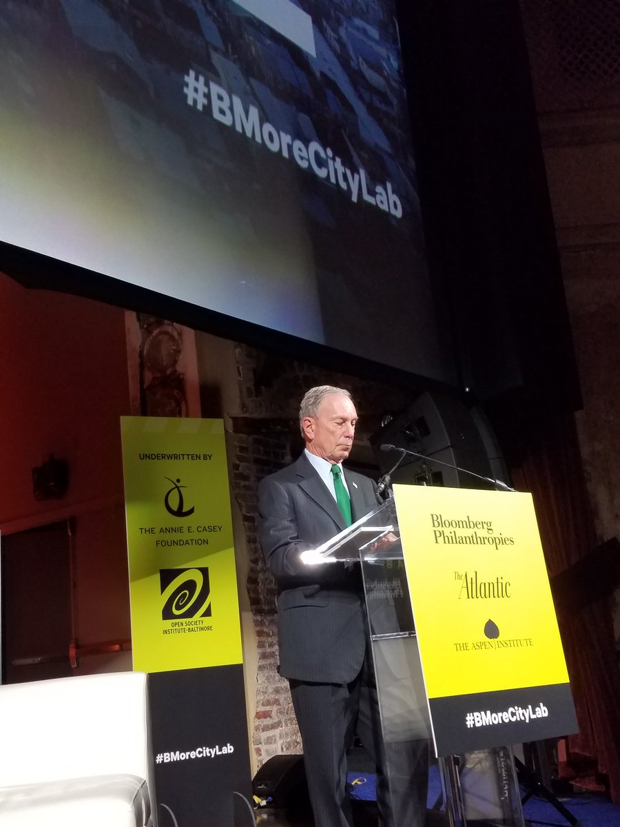 akbaltimore's tweet photo. @MikeBloomberg - cities are leaders in reducing carbon emissions and protecting our planet. City leadership is key #BMoreCityLab #MyBmore https://t.co/24wggEYTS2
