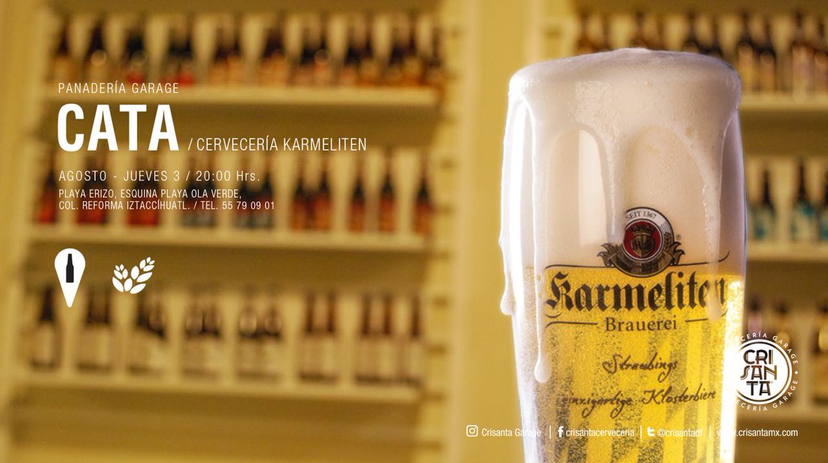 MeetNeu's tweet photo. Este #Juevebes visita a nuestros amigos @crisantadf y @KarmelitenMx , a las 8:00 P.M. ¡Estará increíble! #beer #cata #gourmet #deli #cerveza https://t.co/eSkfpwXtPk