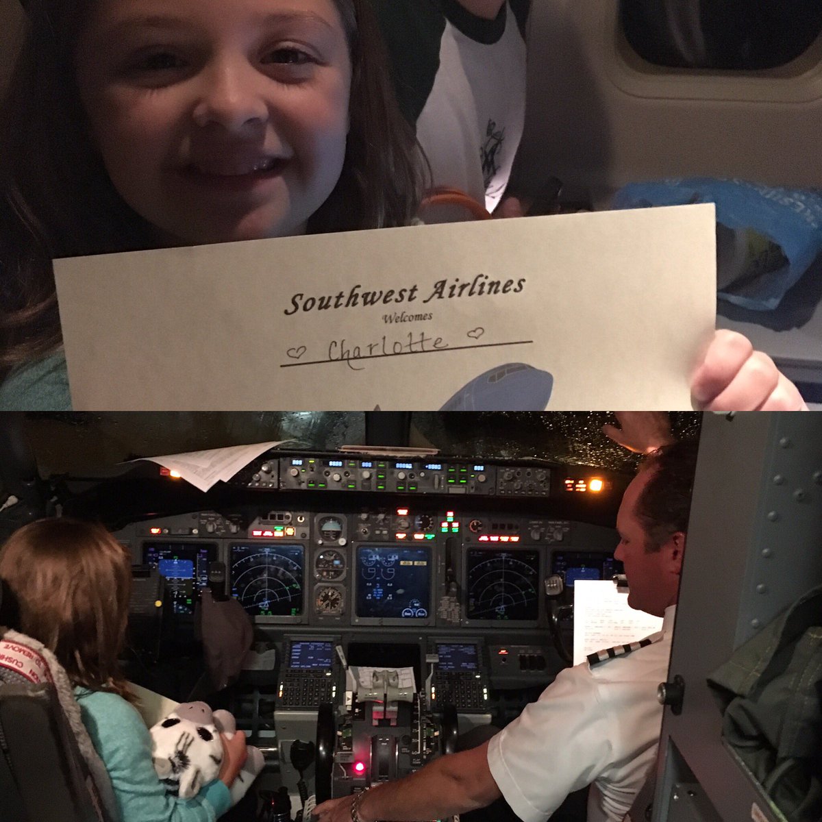 Thank you <a href="/SouthwestAir/">Southwest Airlines</a> flight #235 for going above and beyond for this little one's first flight. The wonderful crew made it extra special!