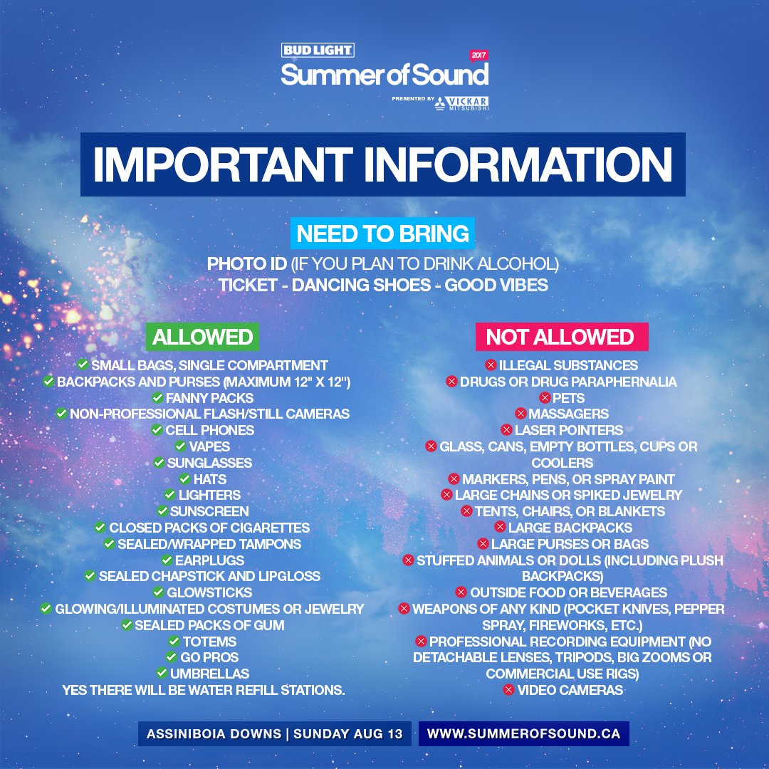 SummerOfSound's tweet photo. Your essential #SummerofSound2017 Checklist! https://t.co/2U2814uCH0