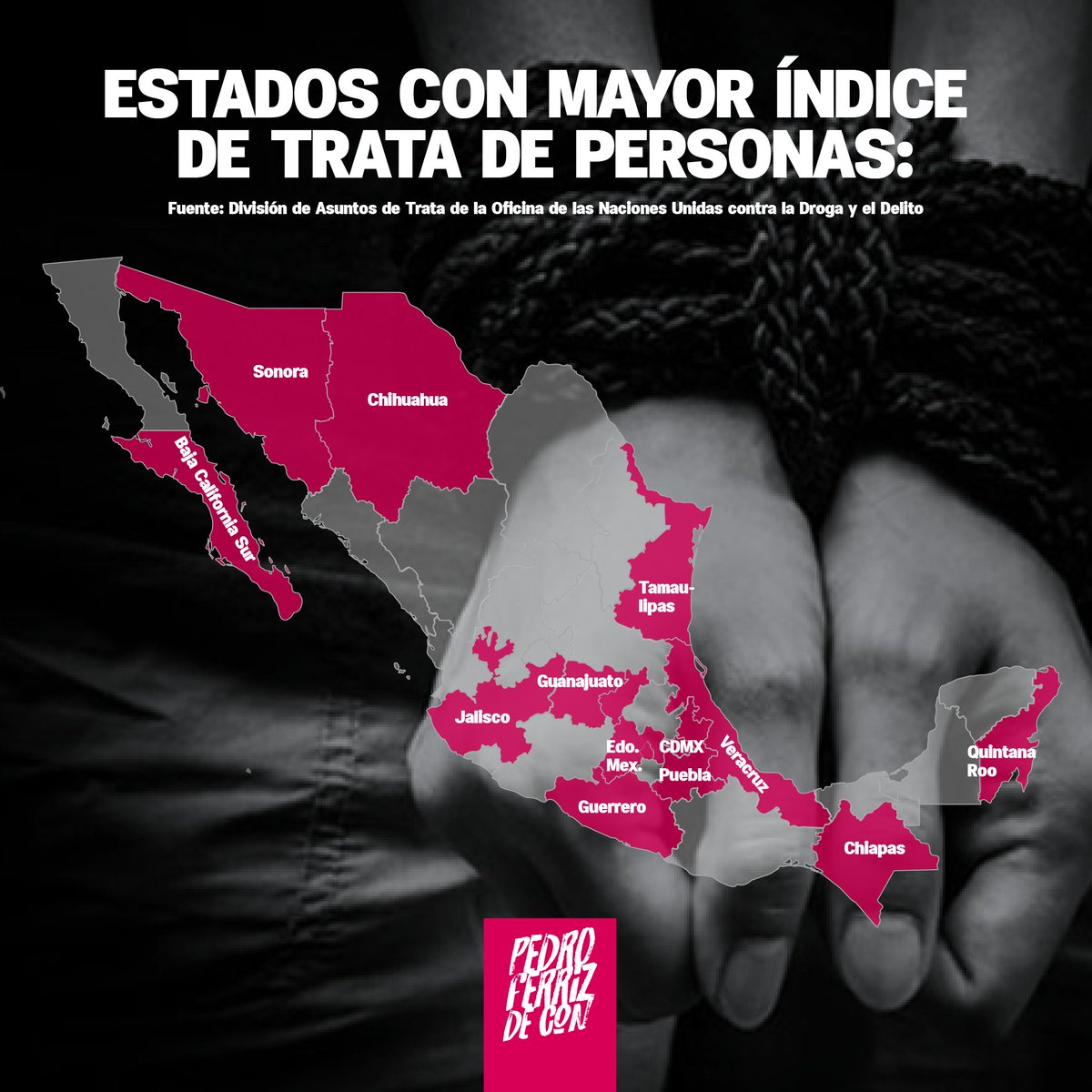 PedroFerriz's tweet photo. La trata de personas; perfil de una sociedad afectada por corrupción e impunidad. Vamos a frenarlo #JuntosPorMéxico  https://t.co/XxRyXSe8Da https://t.co/xTUy93nmKG