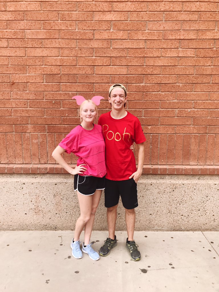 stephmoses00's tweet photo. I was Piglet and Dylan was Winnie the Pooh for character day today and he's really cute 😍 https://t.co/d8gcGgyAil