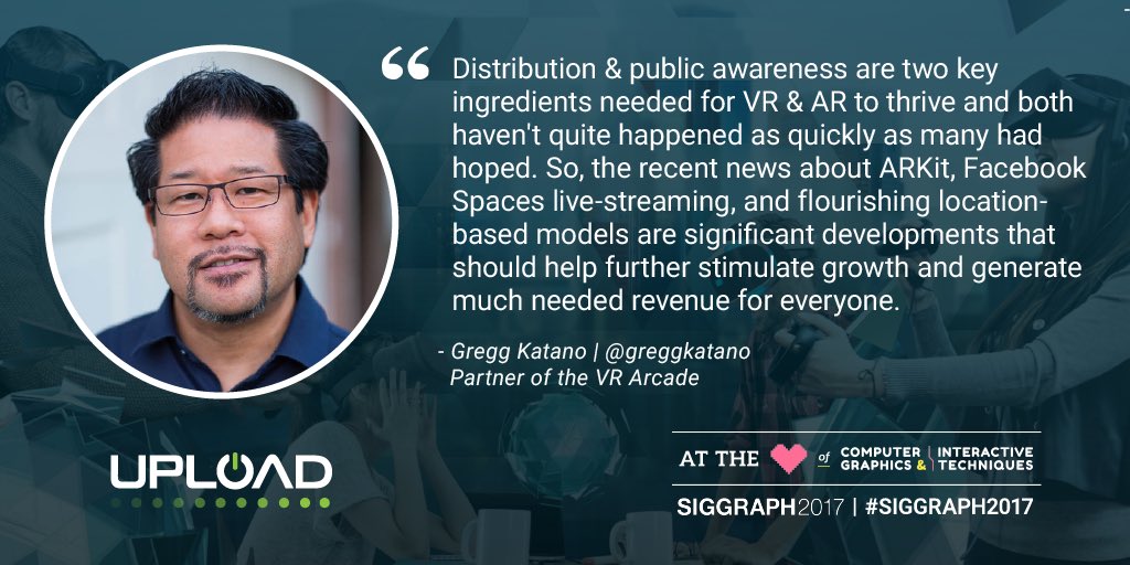 Some amazing insight from the great @greggkatano. #SIGGGRAPH2017 #VR #AR #spon